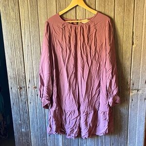 Ava & Viv Dusty Rose Long Sleeve Dress